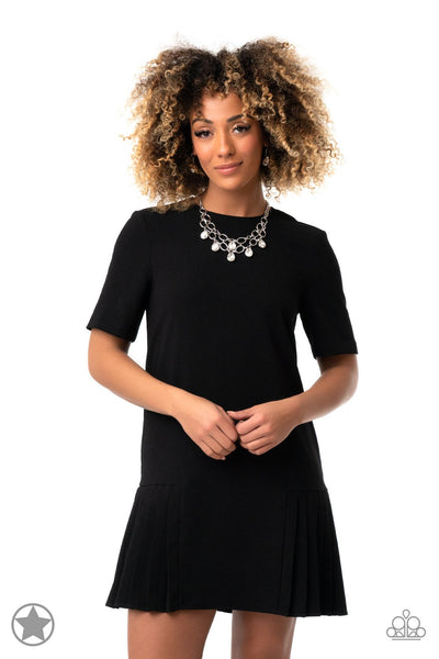 Show-Stopping Shimmer - White-silver chain-necklace-paparazzi