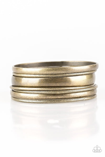 Sahara Shimmer - Brass-bangles-paparazzi