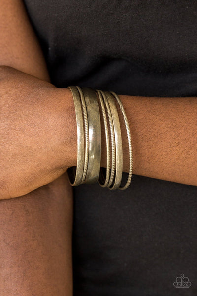 Sahara Shimmer - Brass-bangles-paparazzi