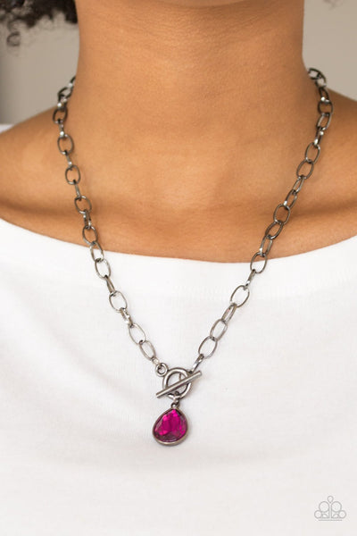 So Sorority - Pink-necklace-paparazzi