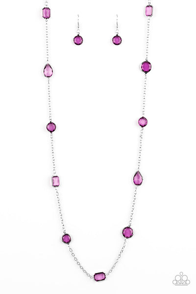 Glassy Glamorous - Purple Necklace - Paparazzi