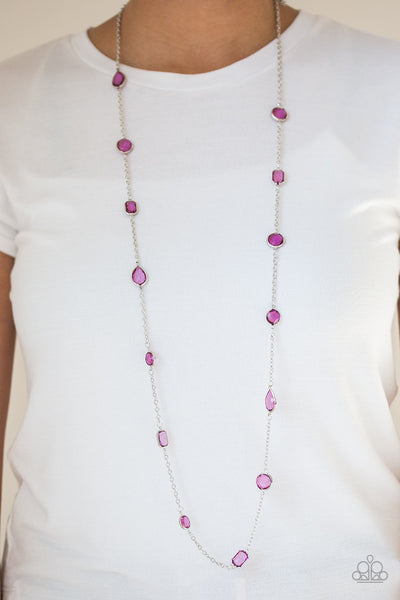 Glassy Glamorous - Purple Necklace - Paparazzi