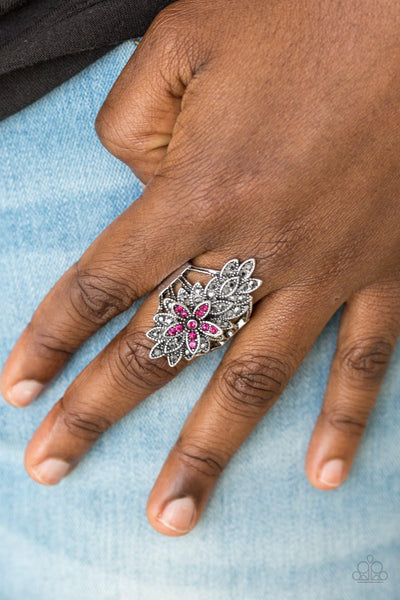 Formal Floral - Pink Ring - Paparazzi