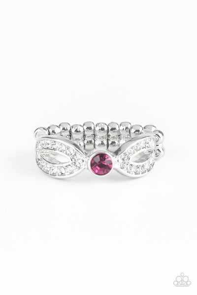 Extra Side Of Elegance - Pink Ring - Paparazzi