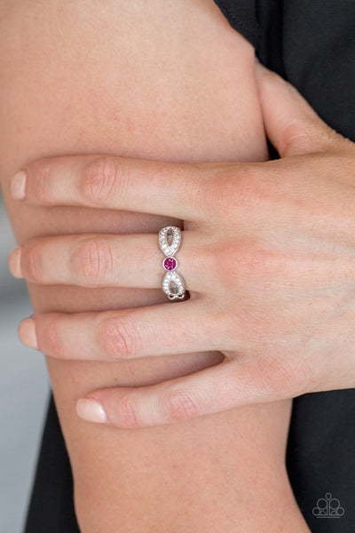 Extra Side Of Elegance - Pink Ring - Paparazzi