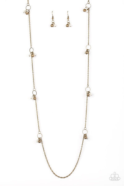 House Party Posh - Brass Necklace - Paparazzi
