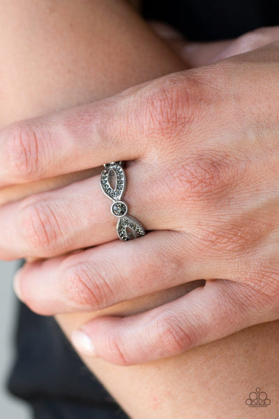 Extra Side Of Elegance - Silver Ring - Paparazzi