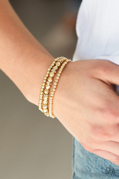 Let There BEAM Light - Gold bracelet-paparazzi