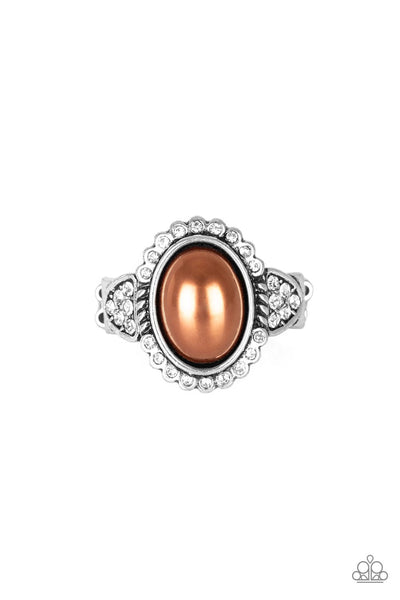 Pearl Party - Brown Ring - Paparazzi