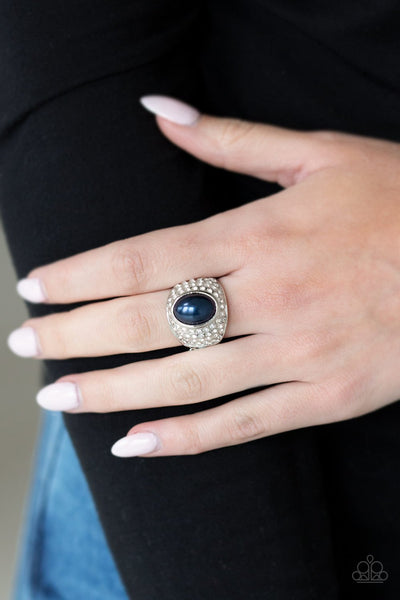 Glittering Go-Getter -Blue Ring - Paparazzi