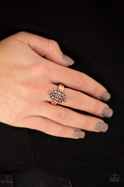 Full Of HAUTE Air - Copper Ring - Paparazzi