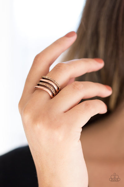 Pageant Wave - Copper Ring - Paparazzi