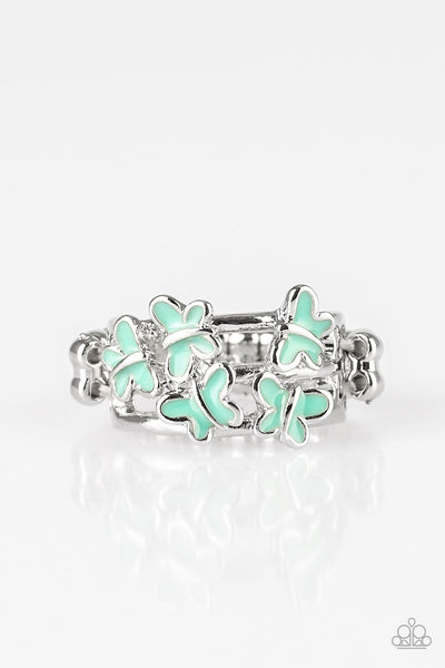 Fluttering Fashion - Green Ring - Paparazzi