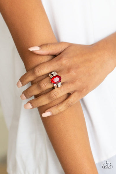 Shine Bright Like A Diamond - Red Ring - Paparazzi