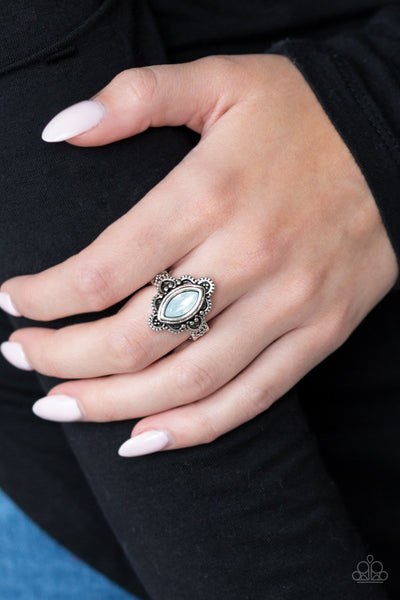 Glass Half-COLORFUL - White Ring - Paparazzi