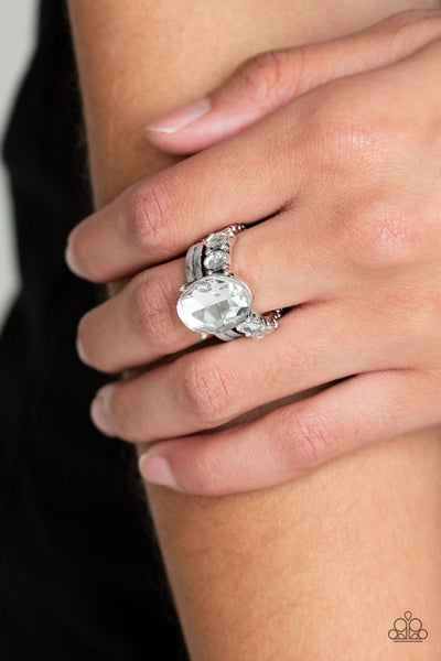 Shine Bright Like A Diamond - White Ring - Paparazzi