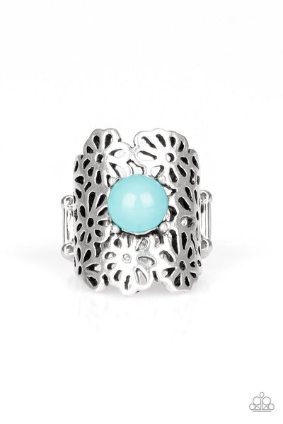 Flower Shower - Blue Ring - Paparazzi