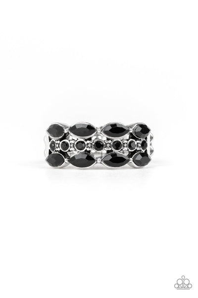 Distractingly Demure - Black Ring - Paparazzi