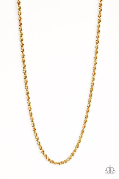 Double Dribble -  Urban Gold Necklace - Men's - Paparazzi
