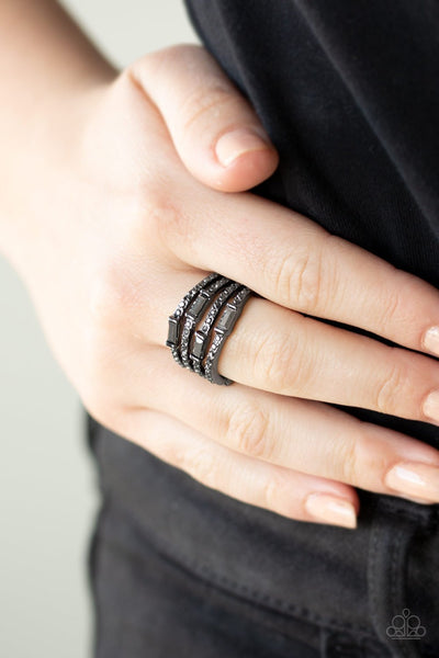 Royal Reflections - Black Ring - Paparazzi