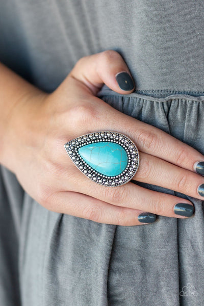 Santa Fe Storm - Blue Ring - Paparazzi
