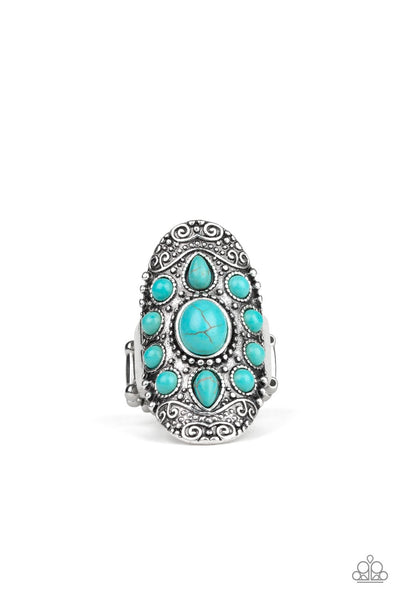 Stone Sunrise - Blue Ring - Paparazzi