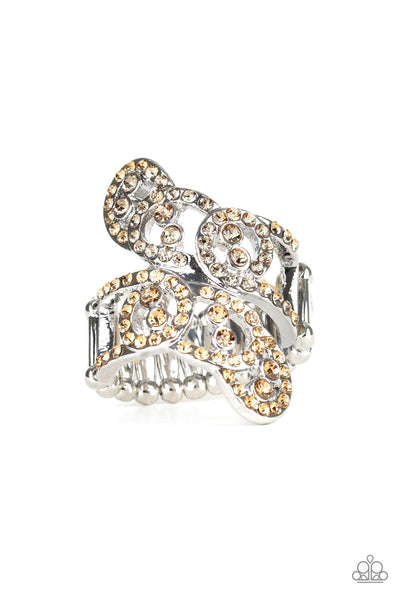 Diamond Dizzy - Brown Ring - Paparazzi