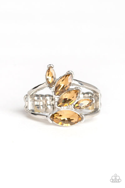 Rhinestone Stunner - Brown Ring - Paparazzi