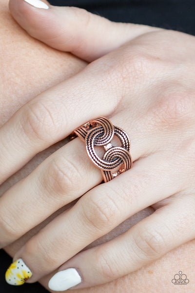 Join Forces - Copper Ring - Paparazzi