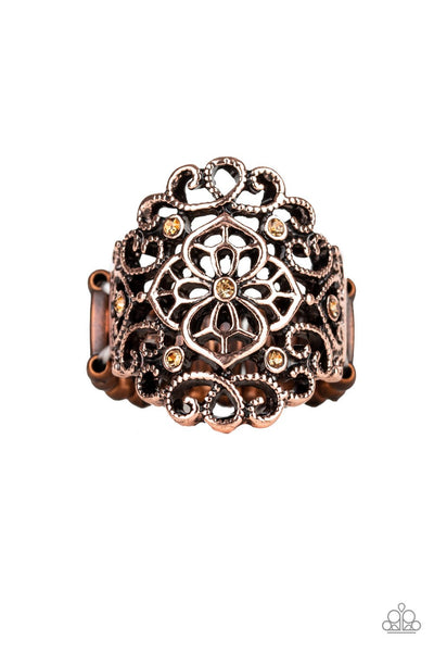 Grenada Gardens - Copper Ring - Paparazzi