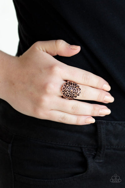 Grenada Gardens - Copper Ring - Paparazzi