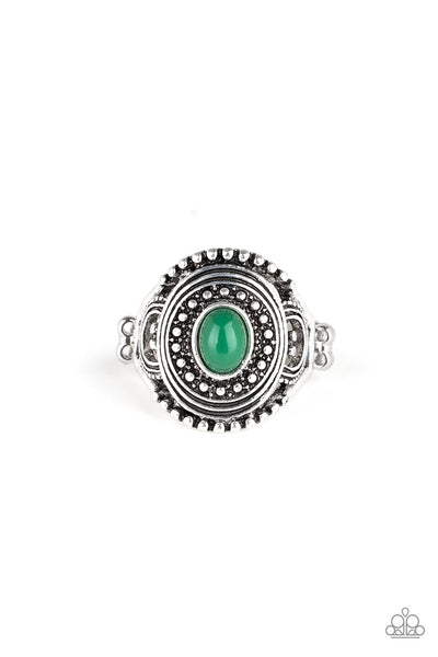 Oasis Moon - Green Ring - Paparazzi