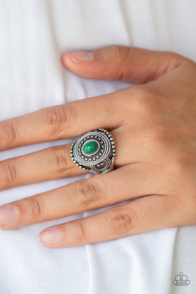 Oasis Moon - Green Ring - Paparazzi
