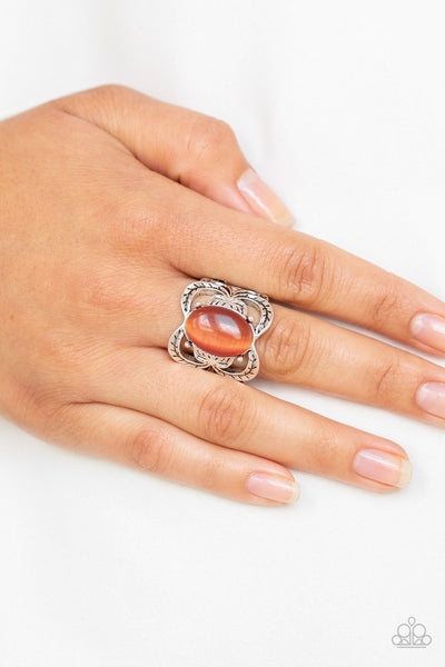 Go For Glow - Orange Ring - Paparazzi