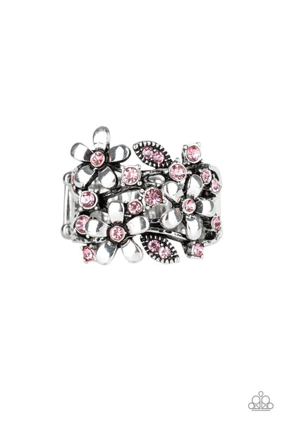 Gardenia Gleam - Pink Ring - Paparazzi