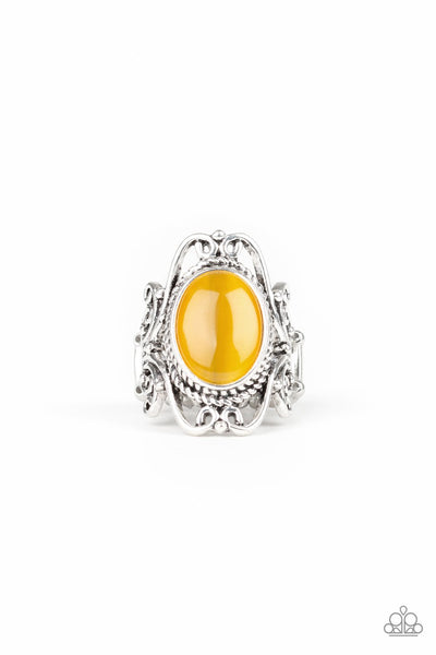 Fairytale Flair - Yellow Ring - Paparazzi
