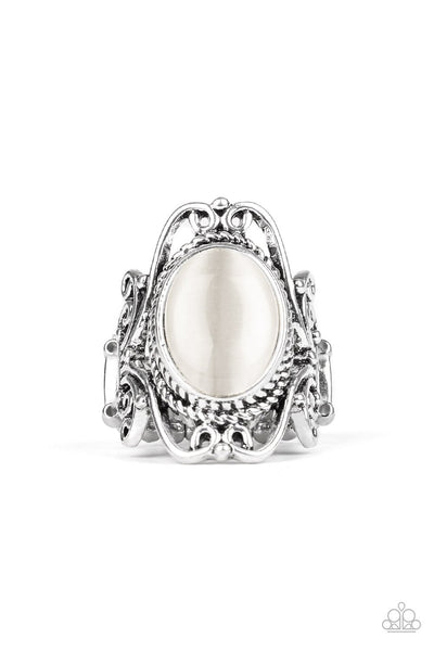 Fairytale Flair - White Ring - Paparazzi