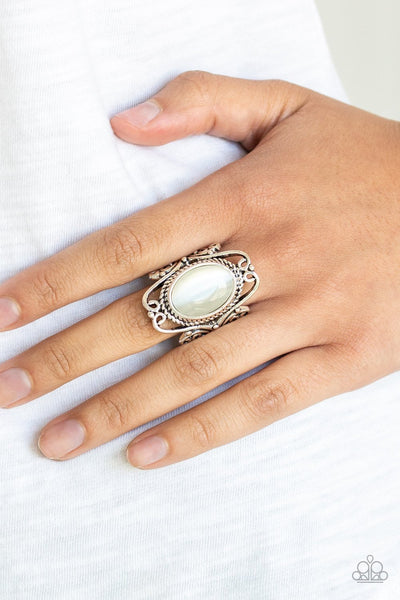 Fairytale Flair - White Ring - Paparazzi