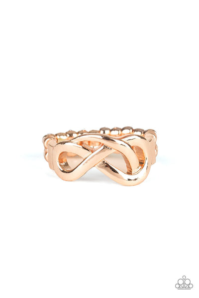 Infinitely Industrial - Rose Gold Ring - Paparazzi