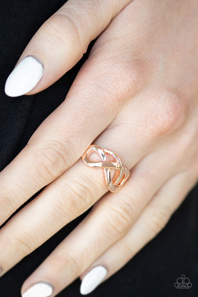 Infinitely Industrial - Rose Gold Ring - Paparazzi