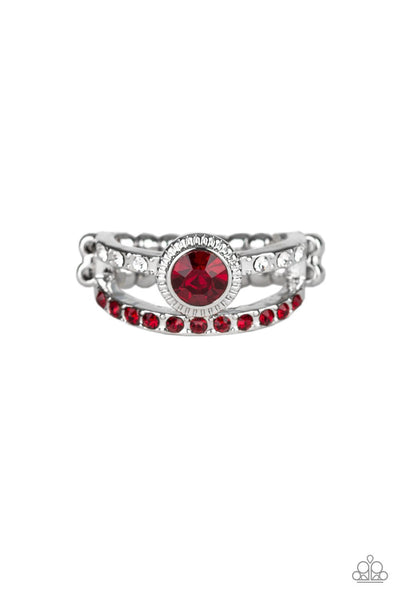 GLOW Me Away - Red Ring - Paparazzi