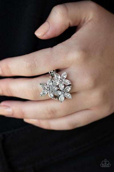 Gardenia Grandeur - White Ring - Paparazzi