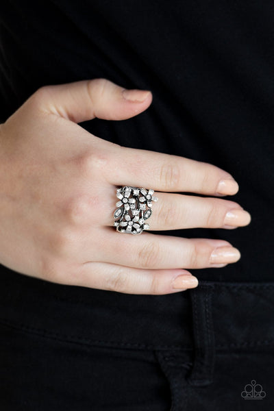 Gardenia Gleam - White Ring - Paparazzi