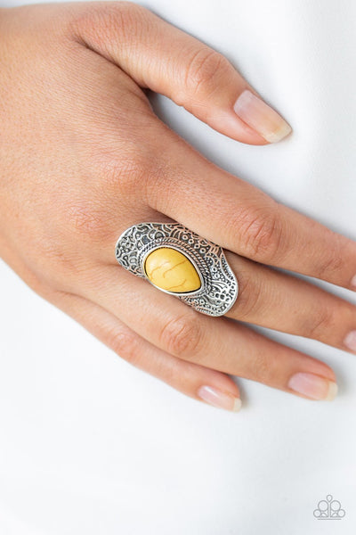Southern Sage - Yellow Ring - Paparazzi