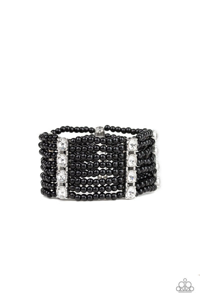 Get In Line - Black Bracelet - Paparazzi