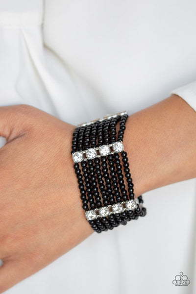 Get In Line - Black Bracelet - Paparazzi