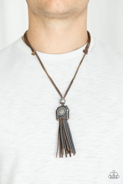 Old Town Road - Brown-urban necklace-paparazzi