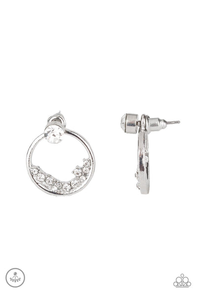 Rich Blitz - White Earring - Paparazzi