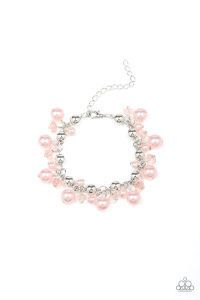 Kensington Kiss - Pink beads-bracelet-paparazzi