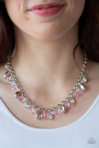 Downstage Dazzle - Pink Necklace - Paparazzi
